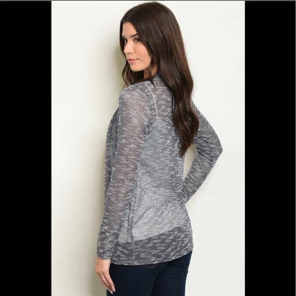 🍩NWT Sheer Navy Cardigan - Picture 3 of 4